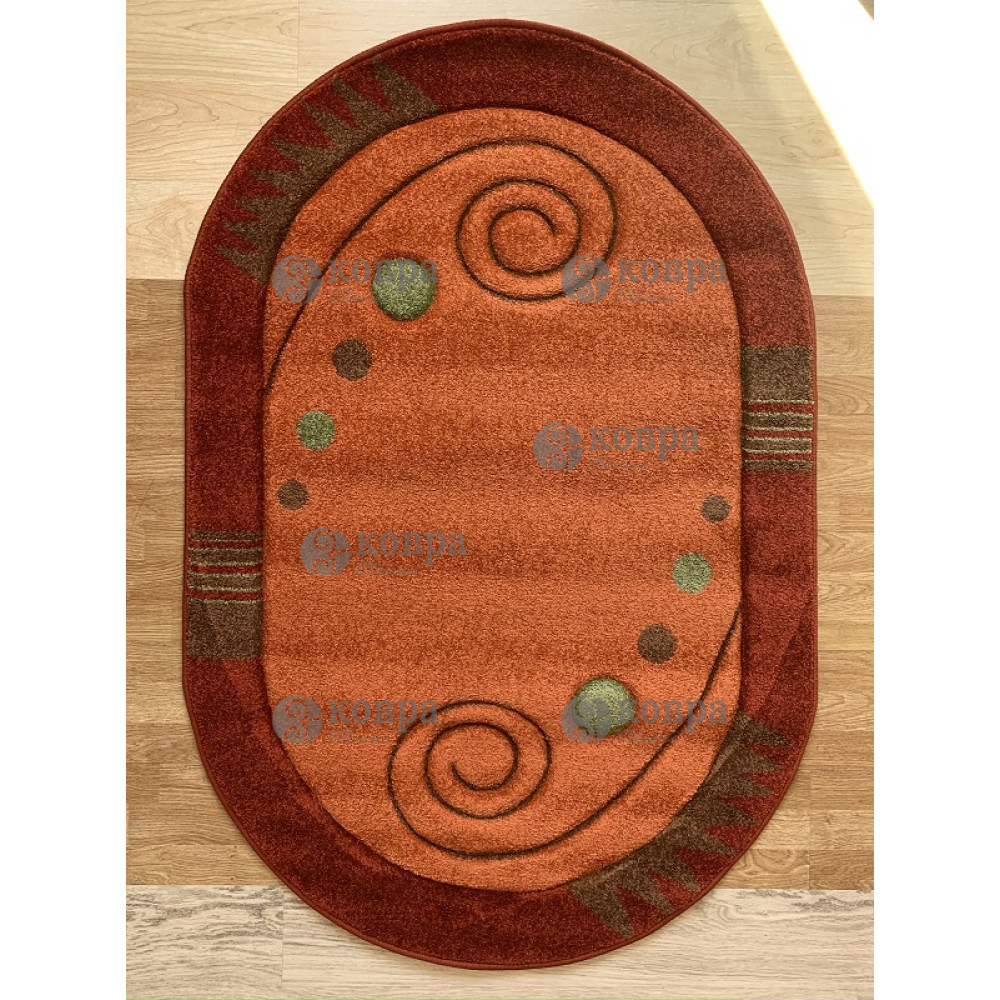 Синтетические ковры Frize Vrezana 7142c (light terracotta) 
