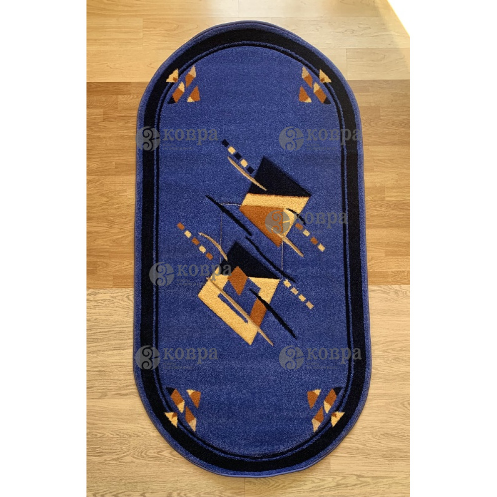 Синтетические ковры Frize Vrezana 3039A (blue) 