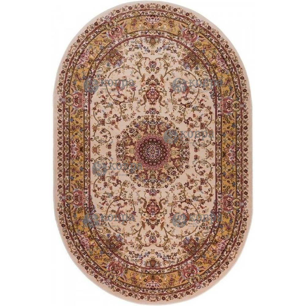 Акриловые ковры KERMAN 0809A (cream/beige) oval 
