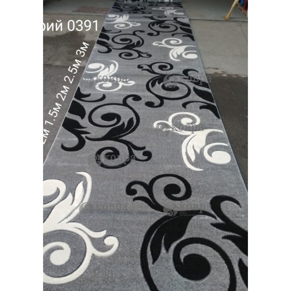 Синтетичні килимові доріжки Legenda 0391 (grey) 